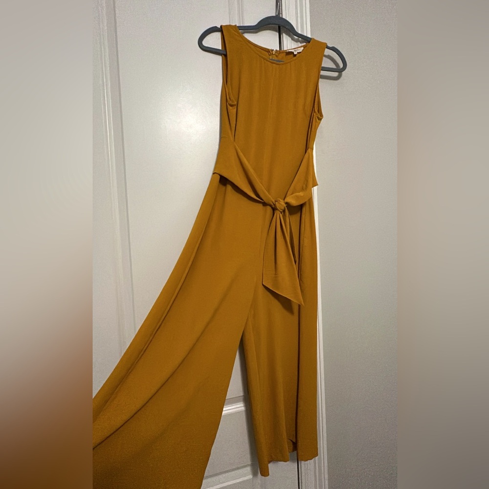 Entro mustard wide leg jumpsuit.